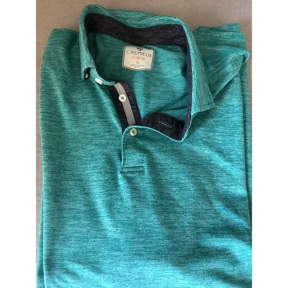DANIEL CREMIEUX Club 38 Mens Performance Teal Blue Golf Polo Shirt Extra Large - Picture 9 of 11